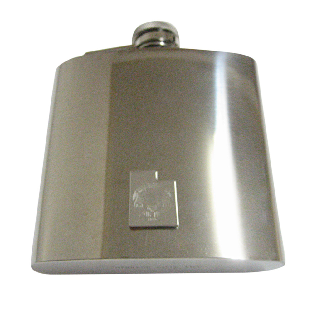 Utah State Map Shape And Flag Design 6oz Flask - image 1
